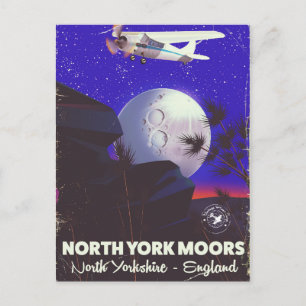 North York Moors England travel poster Postcard