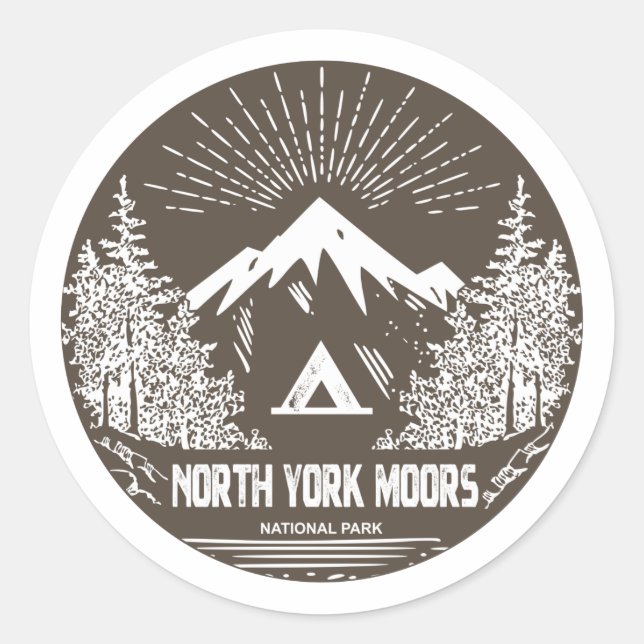 North York Moors National Park Classic Round Sticker (Front)