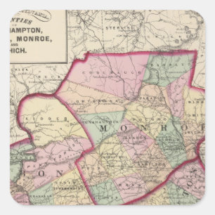 Northampton, Carbon, Monroe, Lehigh counties Square Sticker