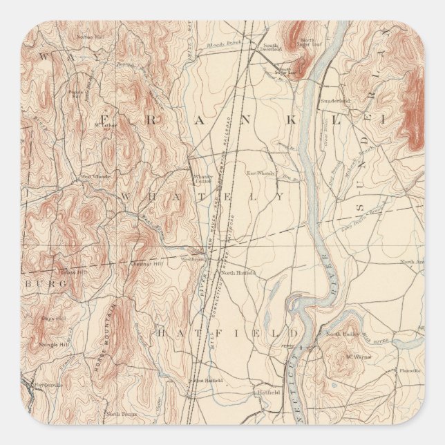 Northampton, Massachusetts Square Sticker (Front)