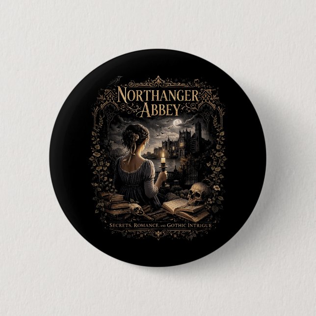Northanger Abbey 2 Inch Round Button (Front)