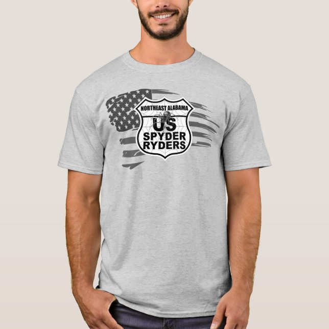 Northeast Alabama Chapter - Tattered Flag bw T-Shirt (Front)