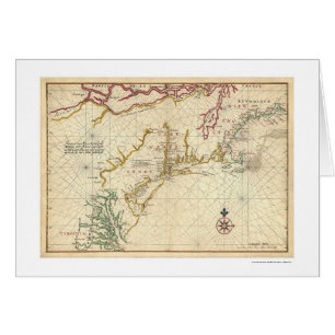 Northeast Coast USA Map 1639