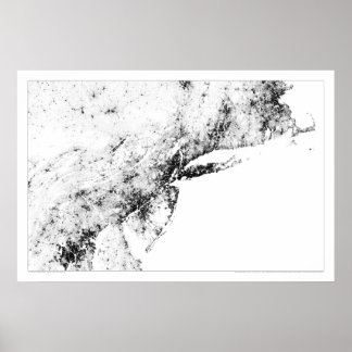 Northeast Corridor Census Dotmap Poster