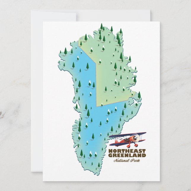 Northeast Greenland National Park map (Front)