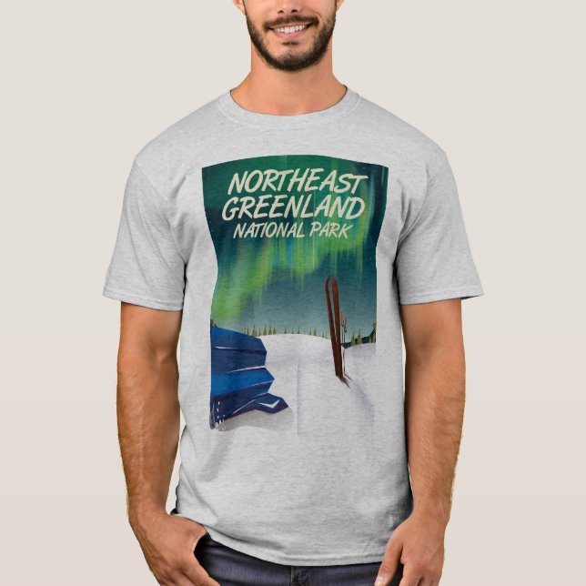 Northeast Greenland travel poster T-Shirt (Front)