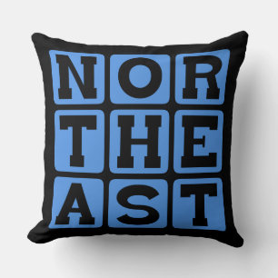 Northeast, Region of United States Throw Pillow