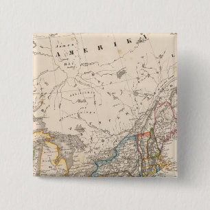 Northeast United States 2 Inch Square Button