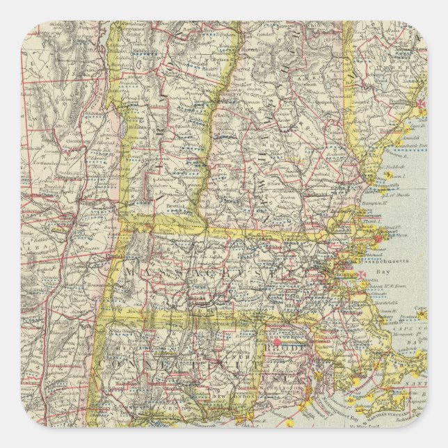 Northeastern United States 2 Square Sticker (Front)