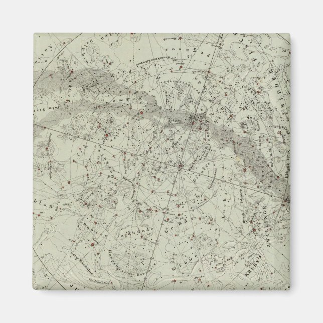 Norther Night Sky map Magnet (Front)