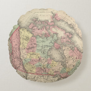 Northern America Round Pillow
