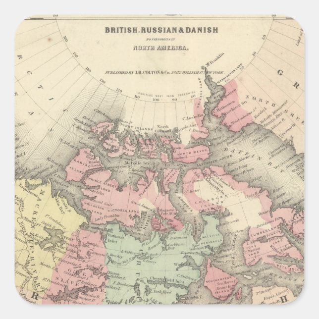 Northern America Square Sticker (Front)