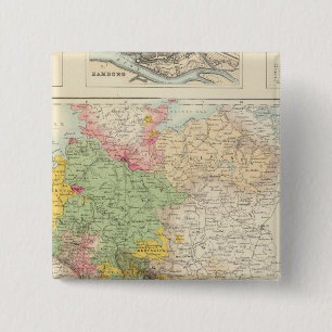Northern and Central Germany 2 Inch Square Button