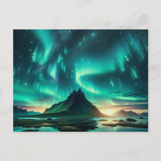 Northern Aurora Holiday Postcard