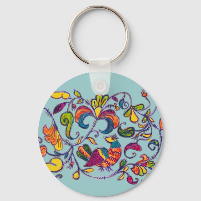 Northern Bird from Russia Keychain (Front)