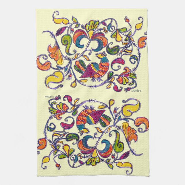 Northern Birds Kitchen Towel (Vertical)