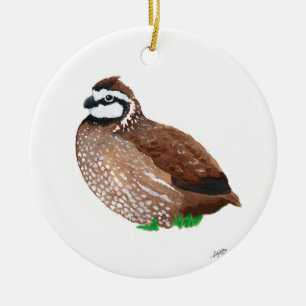 Northern Bobwhite Ceramic Ornament