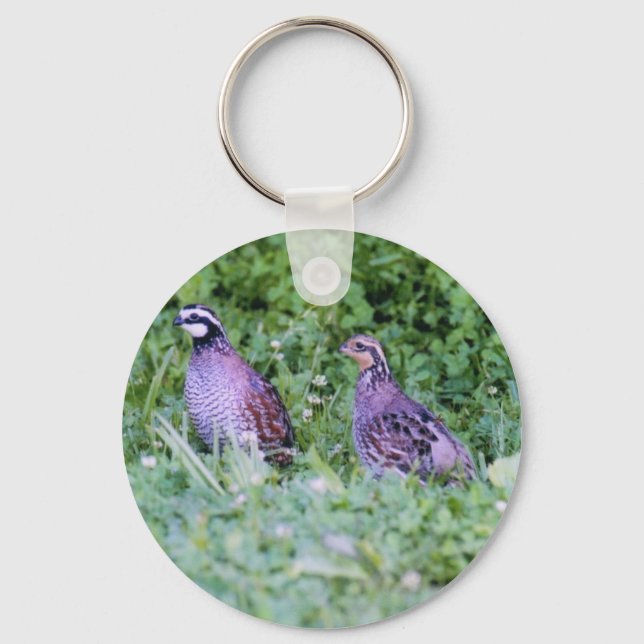 Northern Bobwhite Quail Keychain (Front)