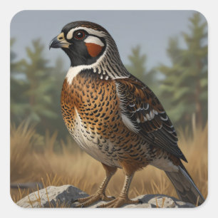 Northern Bobwhite Square Sticker