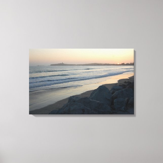 Northern California Beach Sunset Photograph Canvas Print (Front)