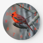 Northern Cardinal Bird Wall Clock