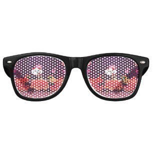 Northern Cardinal Birds Dinner Date Retro Sunglasses