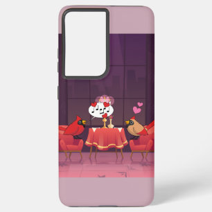 Northern Cardinal Birds Dinner Date Samsung Galaxy Case