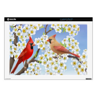 Northern Cardinal Couple Laptop Skin