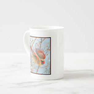 Northern Cardinal Flying - Original Photograph Bone China Mug