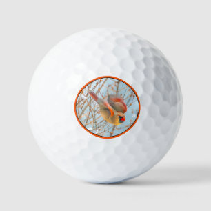 Northern Cardinal Flying - Original Photograph Golf Balls