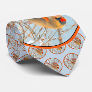 Northern Cardinal Flying - Original Photograph Tie