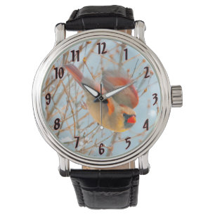 Northern Cardinal Flying - Original Photograph Watch