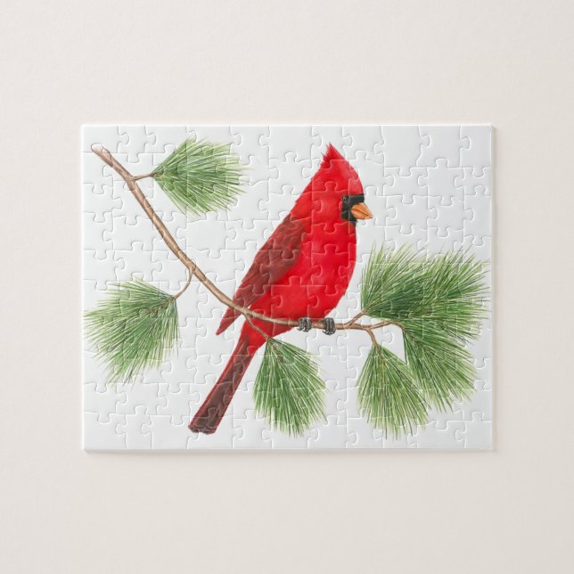 Northern Cardinal Jigsaw Puzzle (Horizontal)