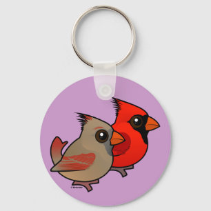 Northern Cardinal Pair Keychain