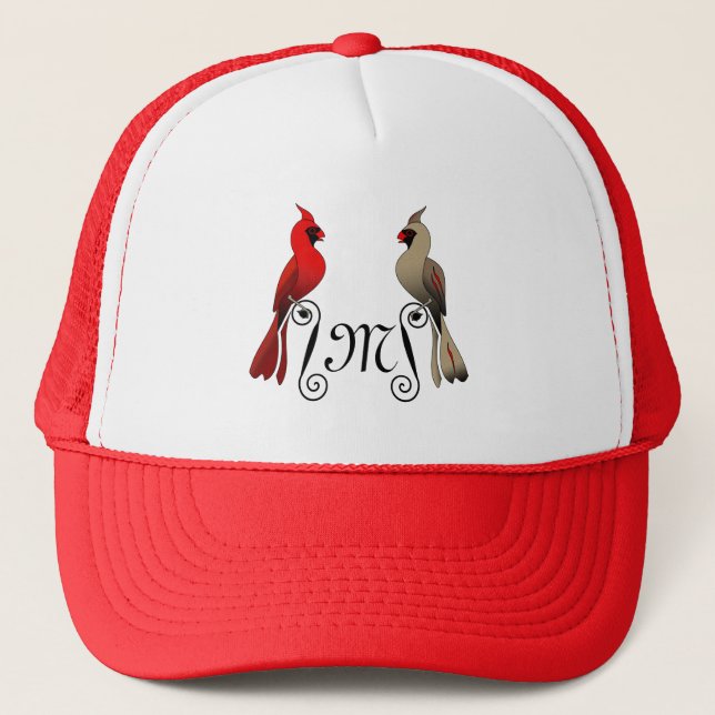 Northern Cardinal SongBird Trucker Hat (Front)