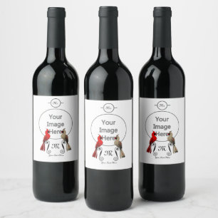 Northern Cardinal SongBird Wine Label