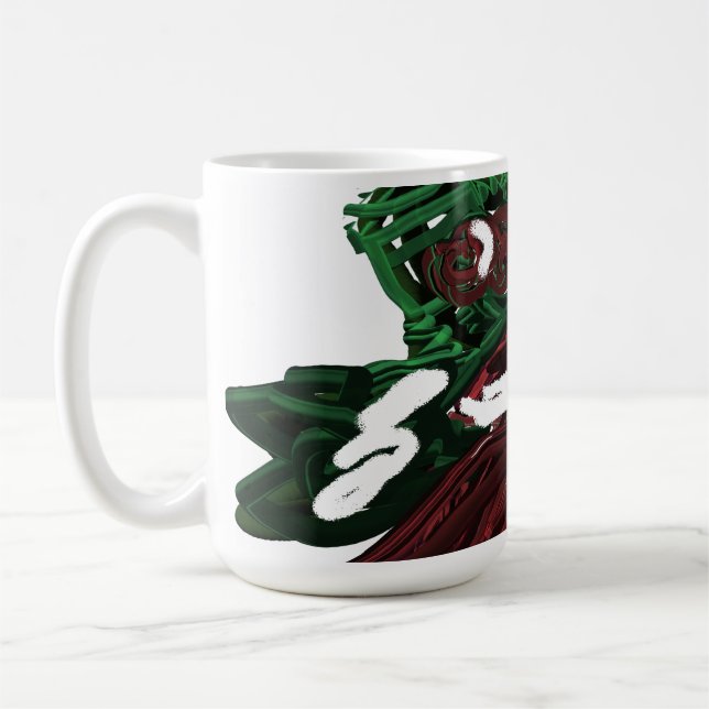 Northern Cardinal winter berry Coffee Mug (Left)