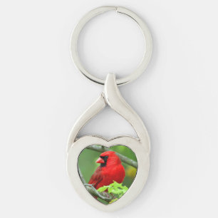 Northern cardinals keychain