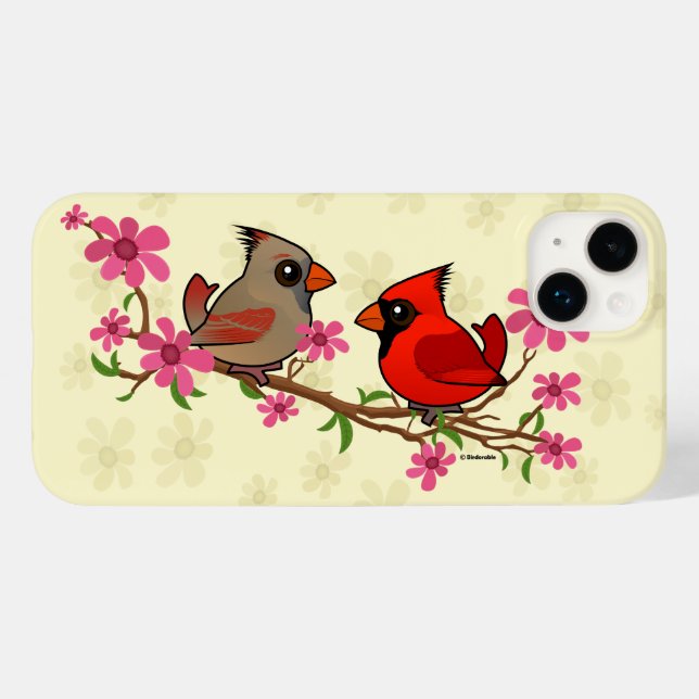 Northern Cardinals on Blossom Branch Case-Mate iPhone Case (Back (Horizontal))