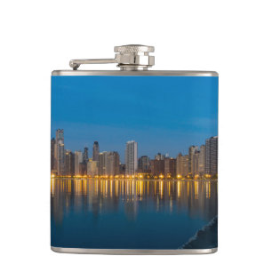 Northern Chicago Cityscape Hip Flask