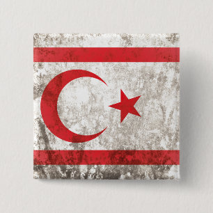 Northern Cyprus 2 Inch Square Button