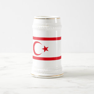 Northern Cyprus Flag Beer Stein
