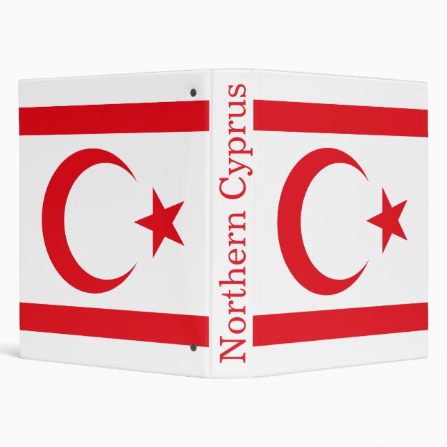 Northern Cyprus Flag Binder (Background)