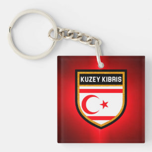 Northern Cyprus Flag Keychain