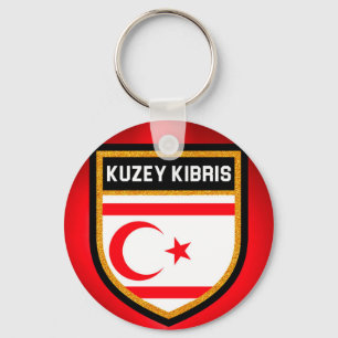 Northern Cyprus Flag Keychain