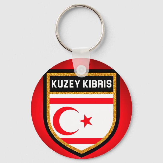 Northern Cyprus Flag Keychain (Front)