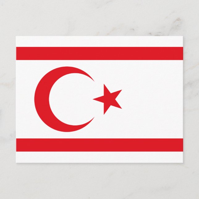 Northern Cyprus Flag Postcard (Front)
