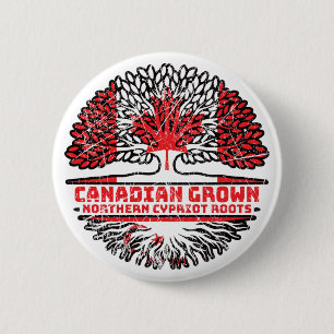 Northern Cyprus Northern Cypriot Canadian Canada 2 Inch Round Button