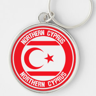 Northern Cyprus Round Emblem Keychain