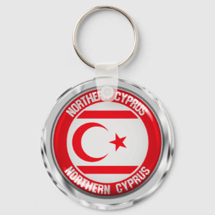 Northern Cyprus Round Emblem Keychain